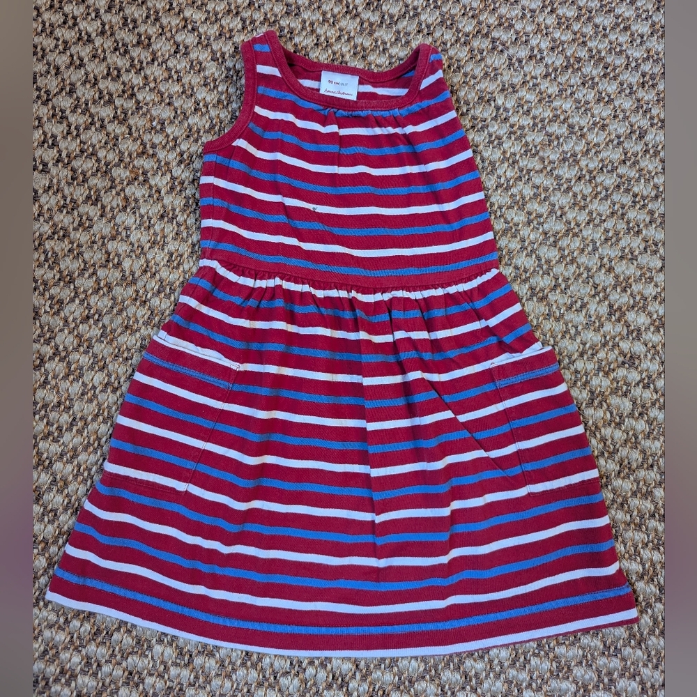 Striped Red and White Kids Dress